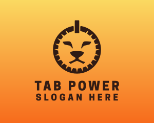 Power Button Lion logo design