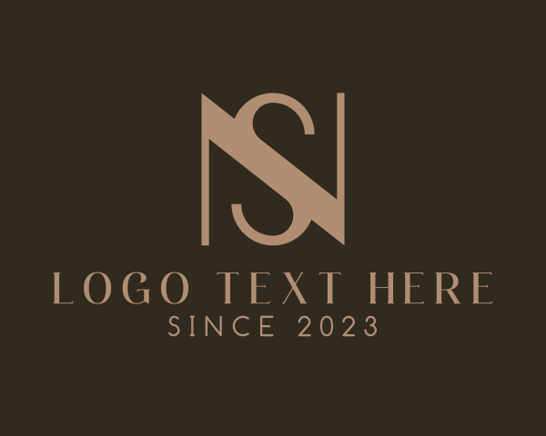 Letter Sn logo example 2