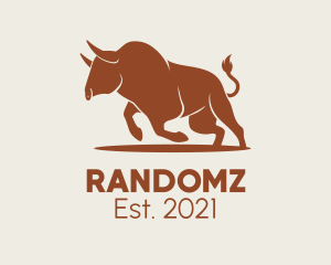 Brown Bison Animal logo