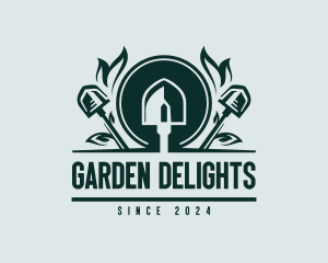 Shovel Landscaping Garden logo design