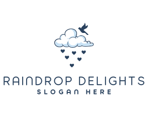 Rain Cloud Bird logo design