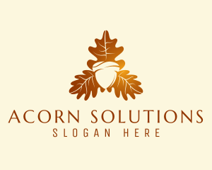 Autumn Acorn Leaf logo