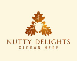 Autumn Acorn Leaf logo design