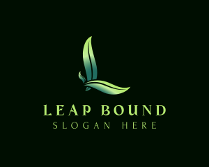 Organic Leaf Letter L logo design