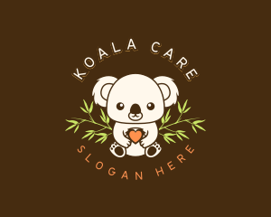 Koala Bear Heart logo design