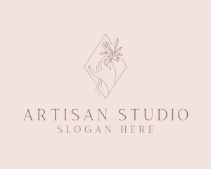 Flower Hand Styling logo design