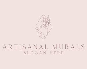 Flower Hand Styling logo design