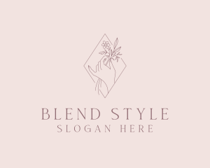 Flower Hand Styling logo design