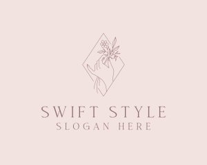 Flower Hand Styling logo design