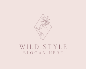 Flower Hand Styling logo design