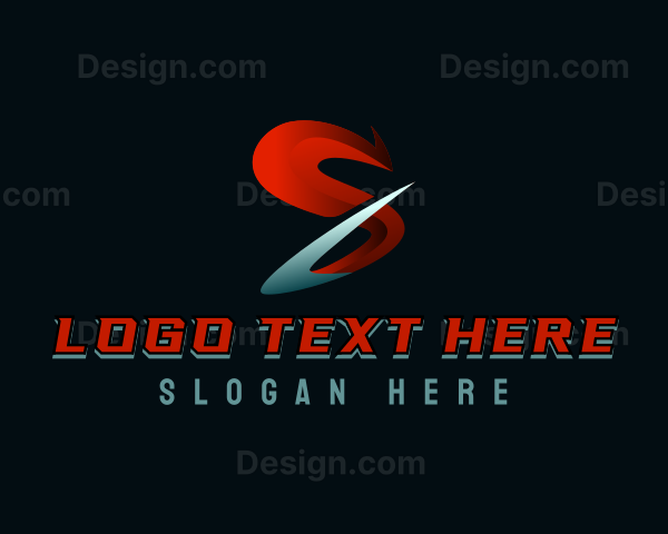 Swoosh Esports Gaming Letter S Logo