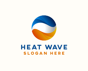 Wave Fire Sphere  logo design