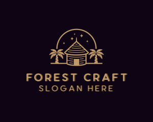 Forest Night Cabin logo design