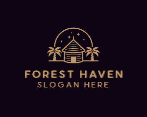 Forest Night Cabin logo design