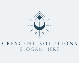 Spiritual Crescent Moon logo design