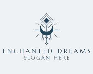 Spiritual Crescent Moon logo design