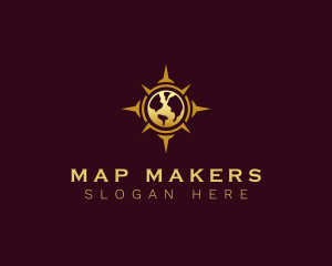 Compass Globe Navigation logo design