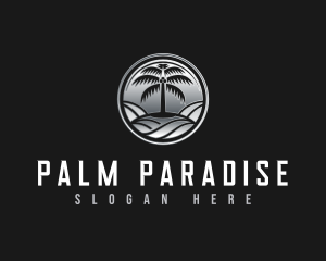 Palm Tree Island logo design