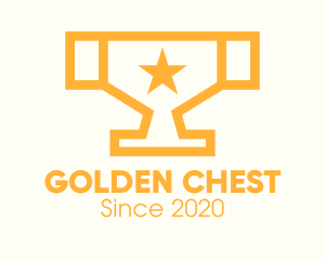 Golden Championship Trophy logo design