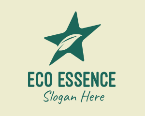 Eco Leaf Star  logo design