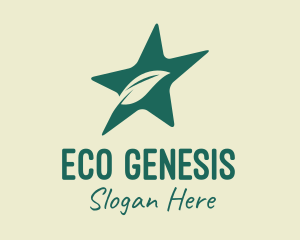 Eco Leaf Star  logo design