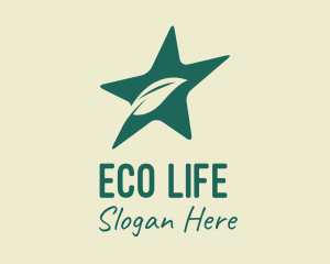 Eco Leaf Star  logo design