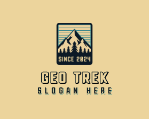 Mountain Travel Hiker logo design