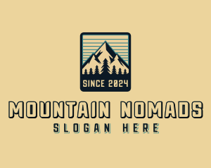 Mountain Travel Hiker logo design