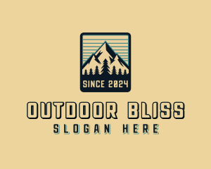 Mountain Travel Hiker logo design