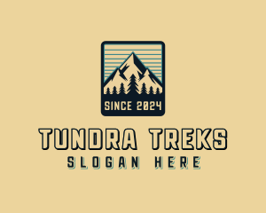 Mountain Travel Hiker logo design