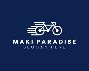 Simple Fast Bicycle Bike logo design