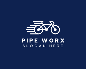 Simple Fast Bicycle Bike logo design