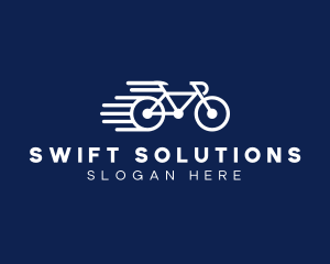 Simple Fast Bicycle Bike logo design