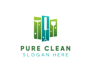 Cleaning Tools Disinfection logo design