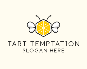 Lemon Hexagon Bee logo