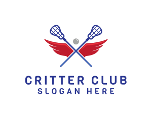 Lacrosse Team Wings logo design