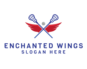 Lacrosse Team Wings logo design