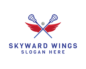 Lacrosse Team Wings logo design