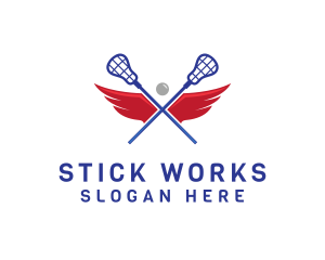 Lacrosse Team Wings logo design