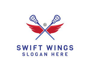 Lacrosse Team Wings logo design