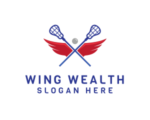 Lacrosse Team Wings logo design