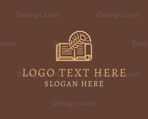 Notary Book Quill Pen Logo