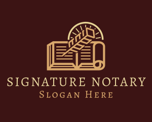 Notary Book Quill Pen logo