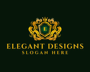 Luxury Crown Shield logo design