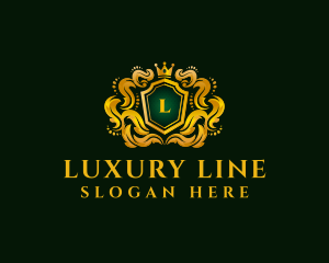 Luxury Crown Shield logo design