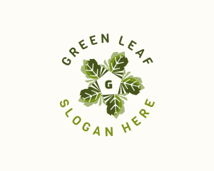 Leaves Organic Sustainability logo design