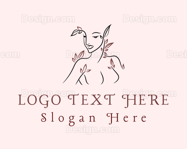 Beauty Leaf Woman Logo