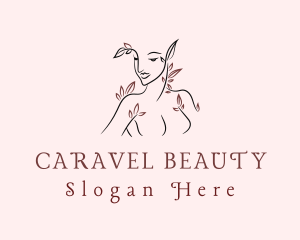 Beauty Leaf Woman logo design