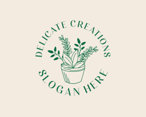 Plant Pot Gardening Logo