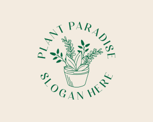 Plant Pot Gardening logo design